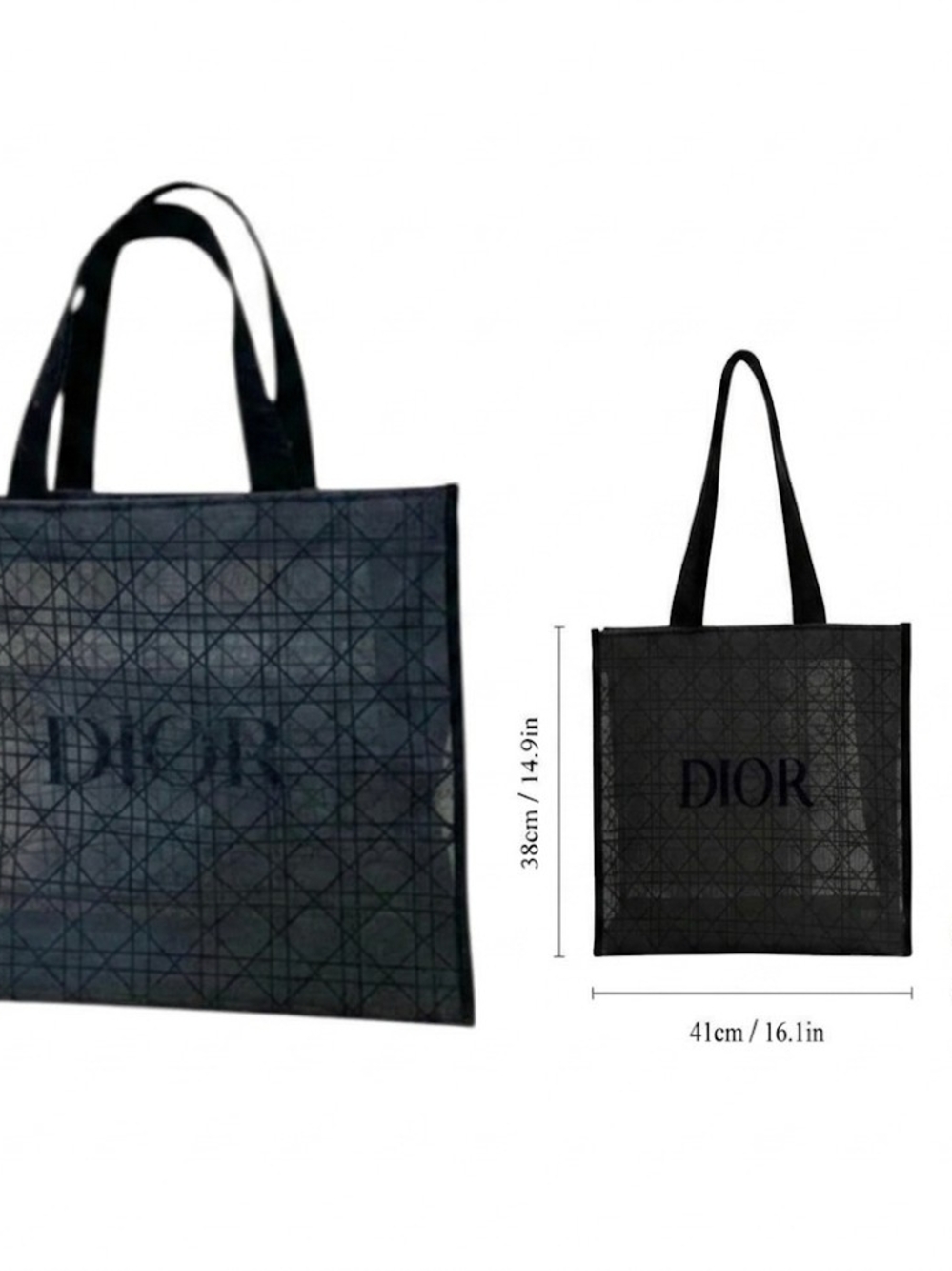 Dior Black Logo Toiletry Pouch & Tote Set-NIB! - Picture 2 of 3